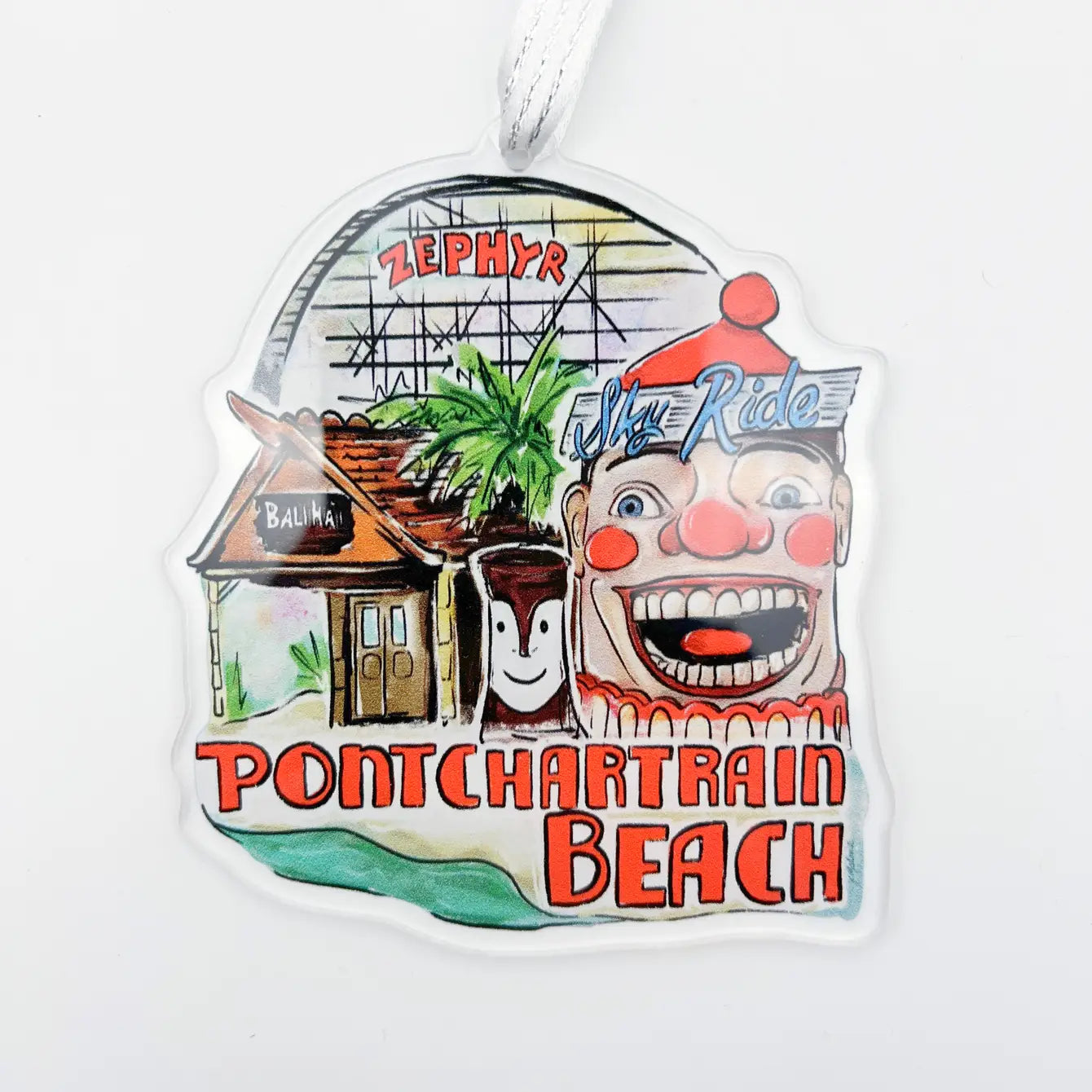 Pontchartrain Beach Acrylic Ornament
