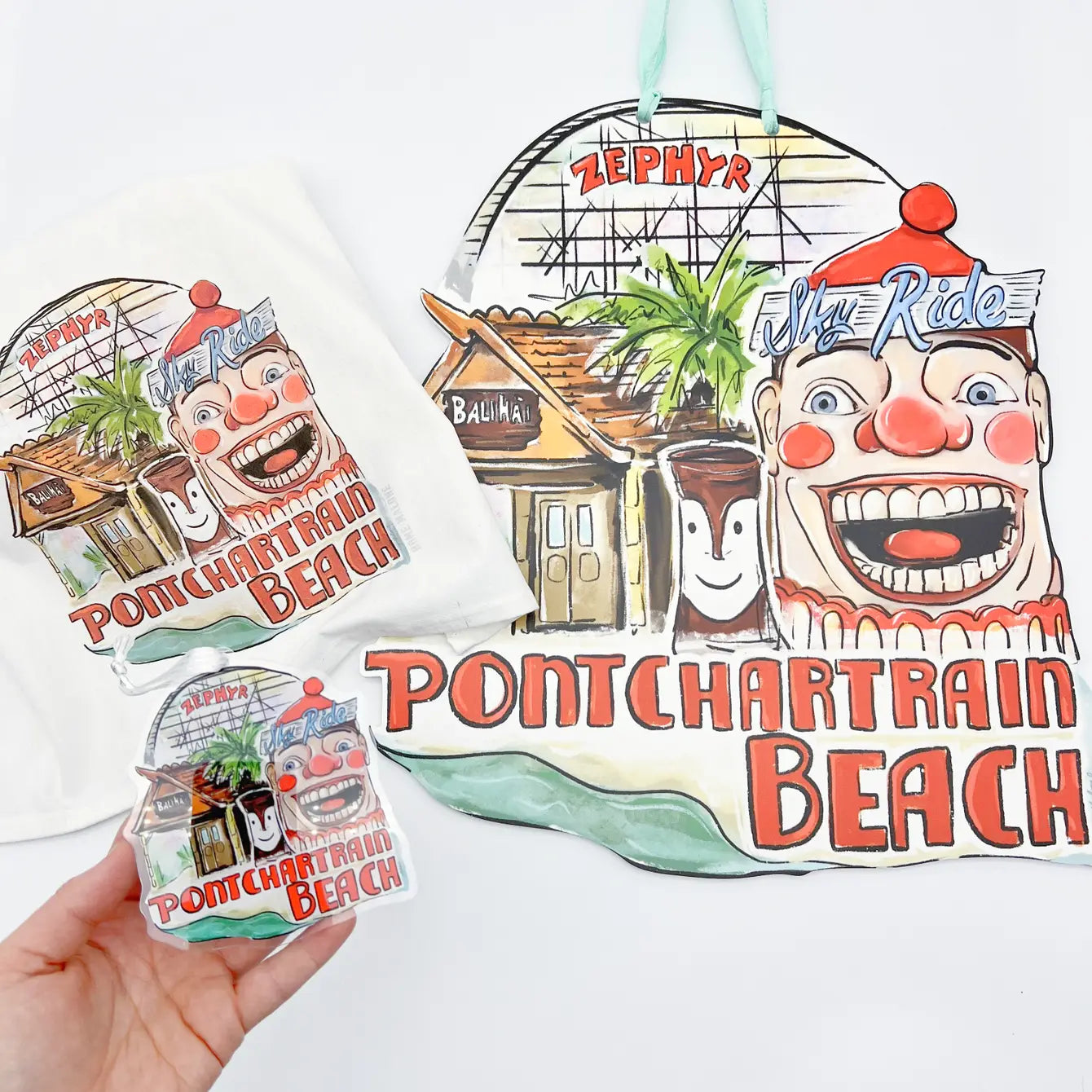 Pontchartrain Beach Acrylic Ornament