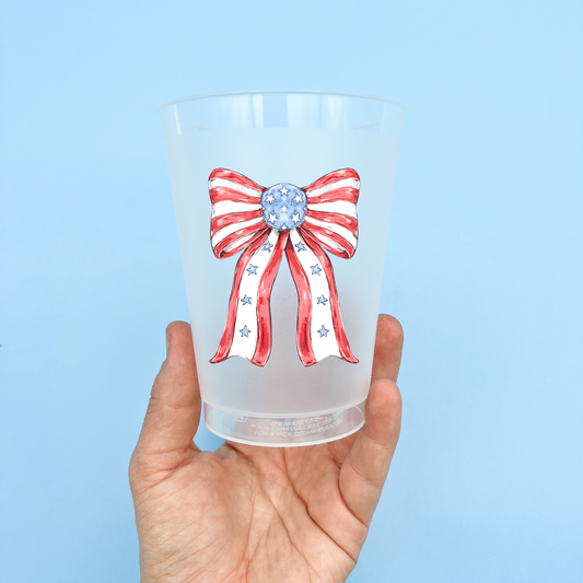 Patriotic Bow Party Cup Set