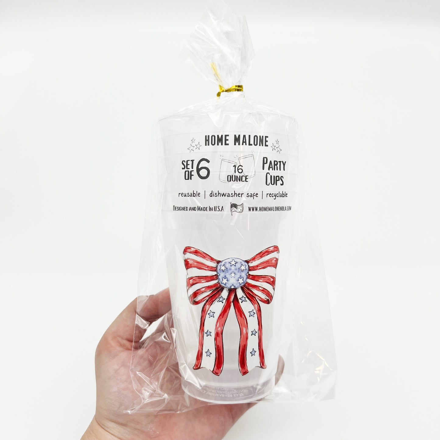 Patriotic Bow Party Cup Set