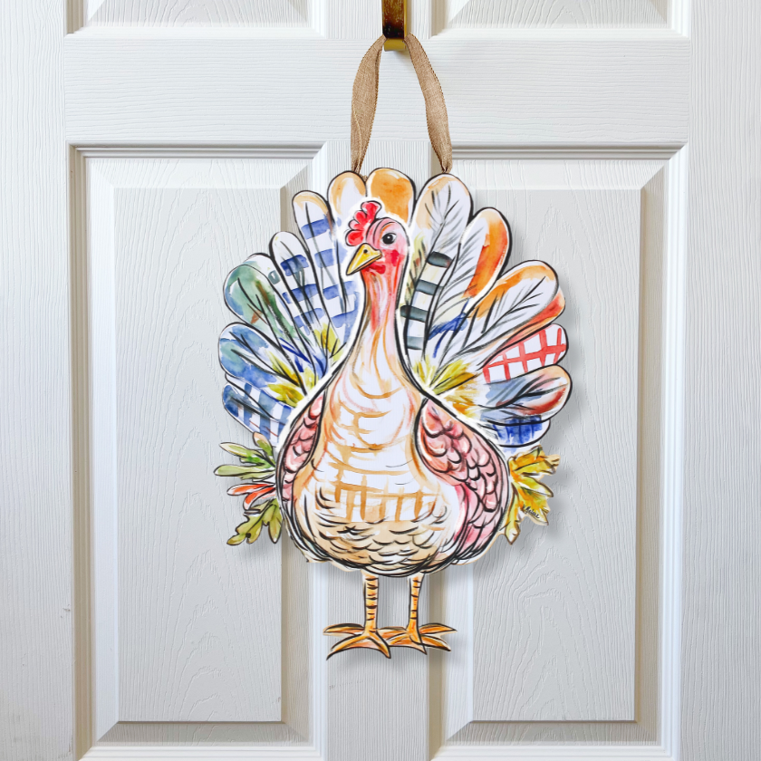 Patchwork Turkey Door Hanger