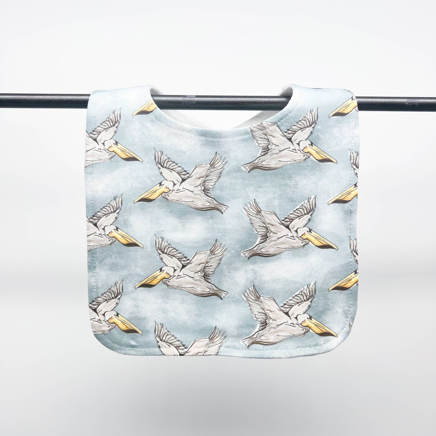 Pelican On Blue Baby Bib