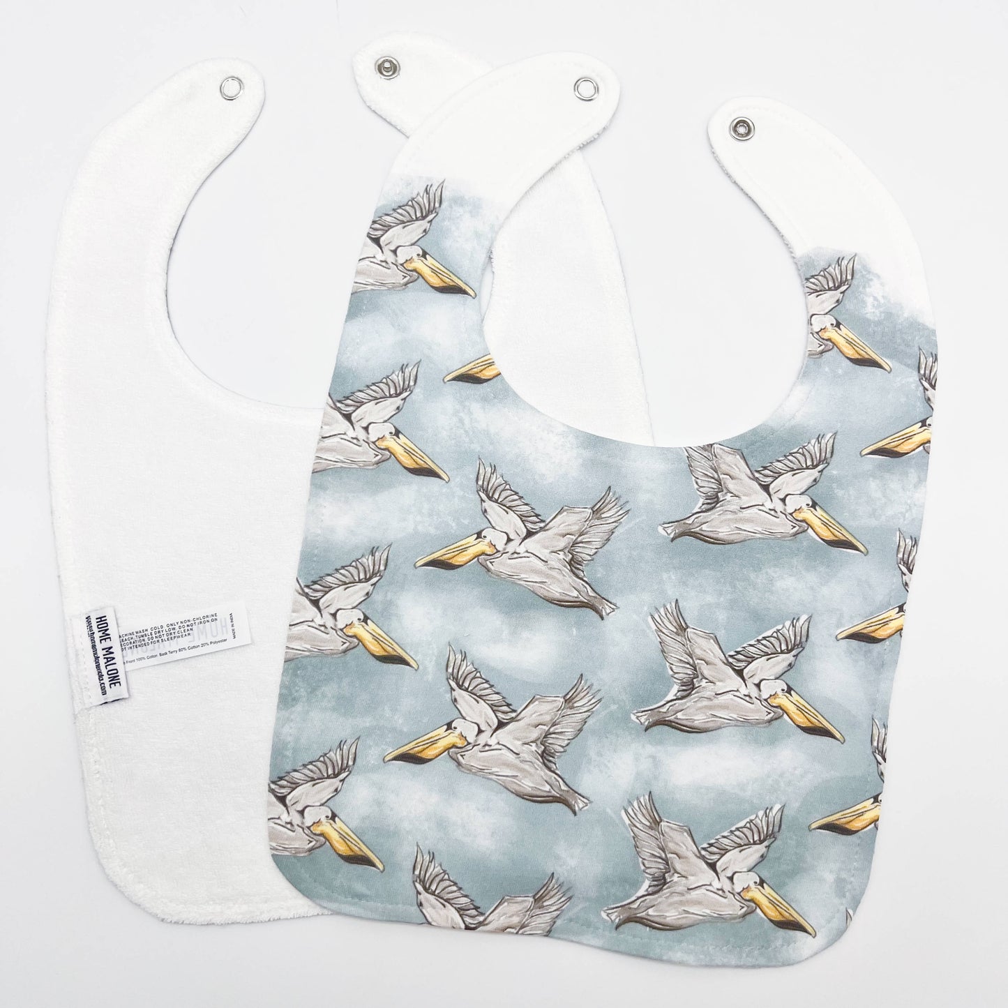Pelican On Blue Baby Bib