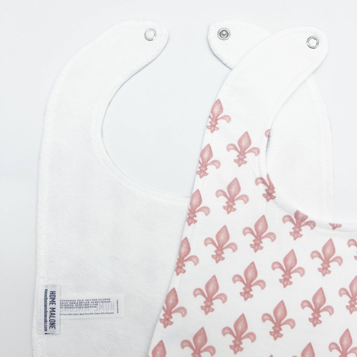 Pink Fleur De Lis Baby Bib