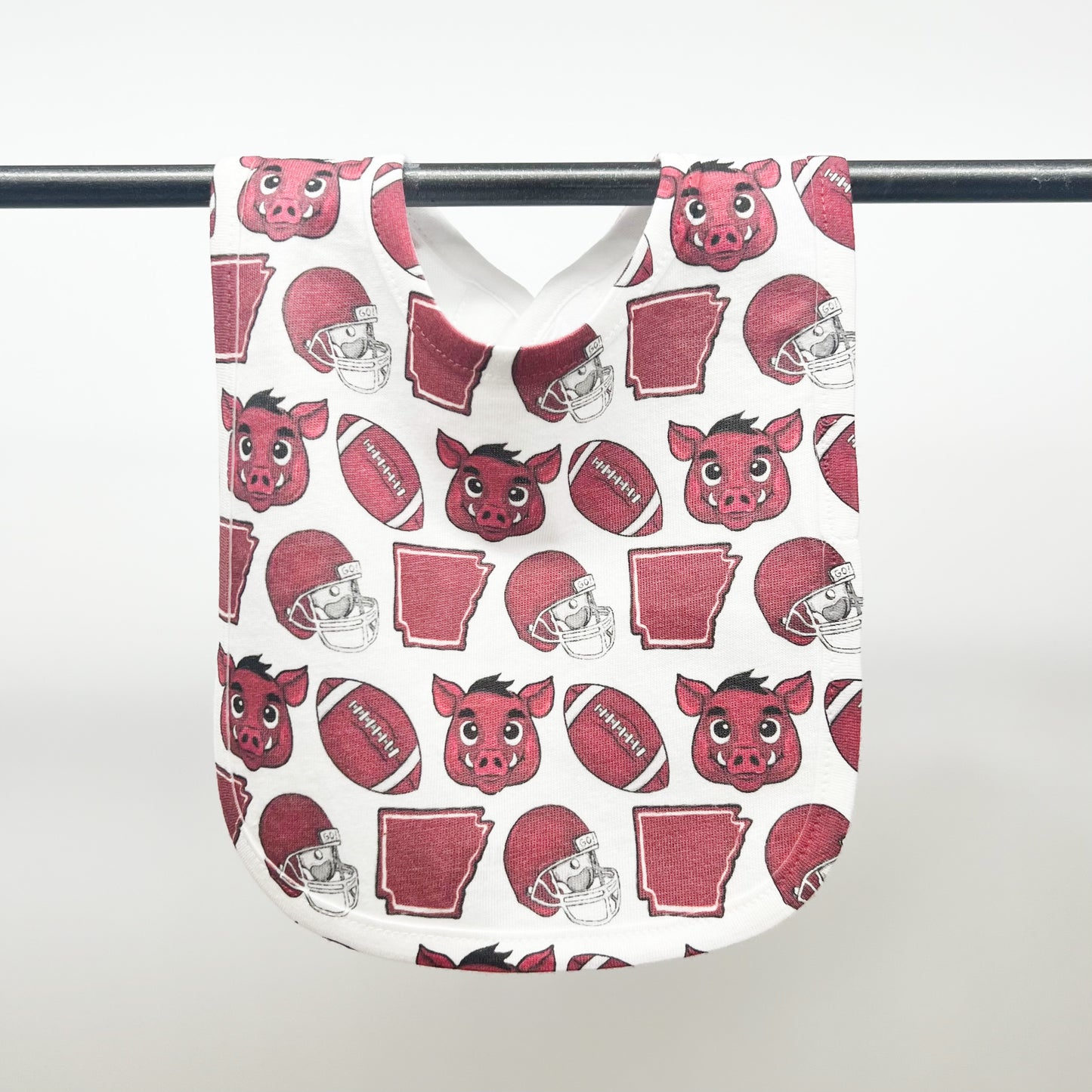 Baby Razorback Baby Bib - Arkansas Gift New Baby Arrival