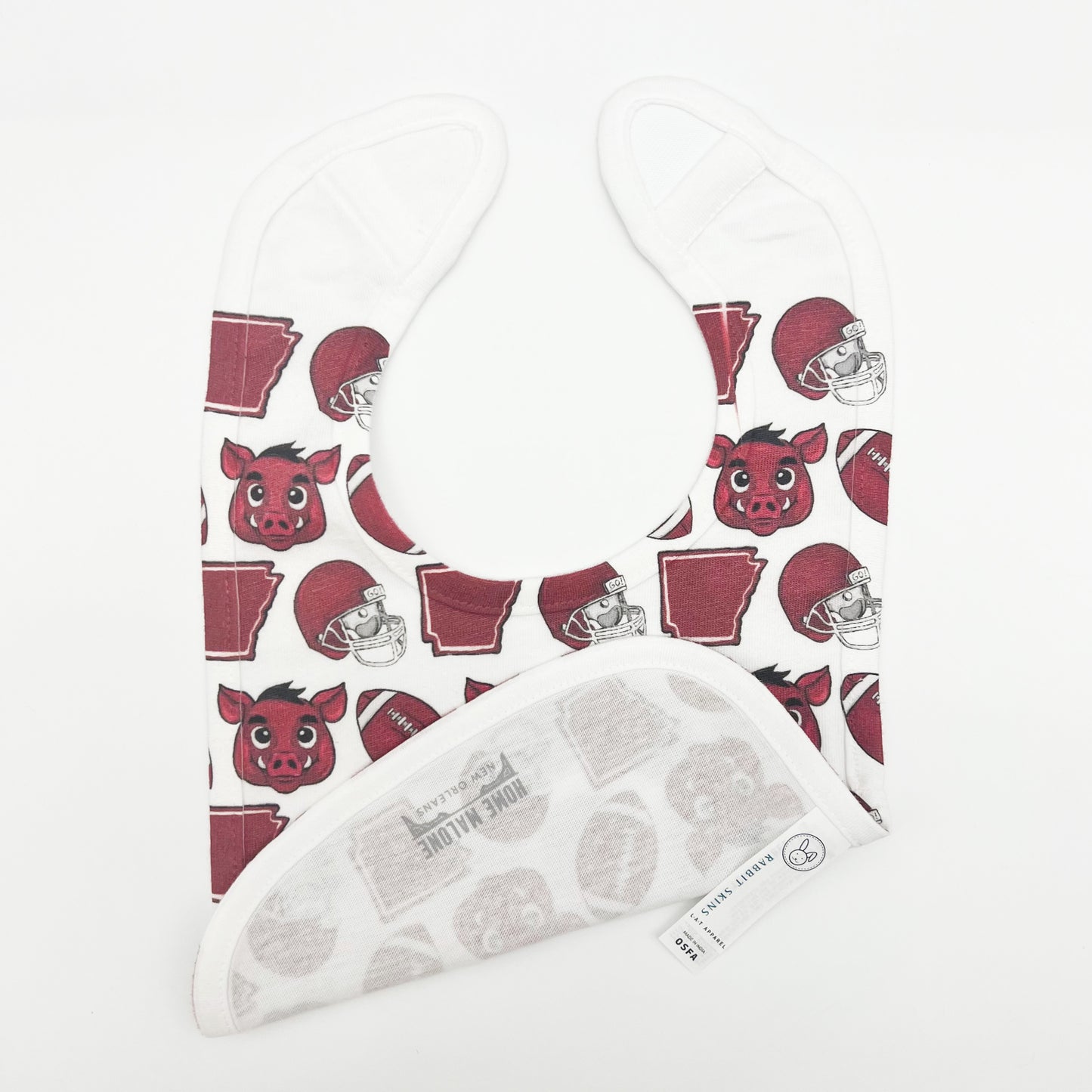 Baby Razorback Baby Bib - Arkansas Gift New Baby Arrival