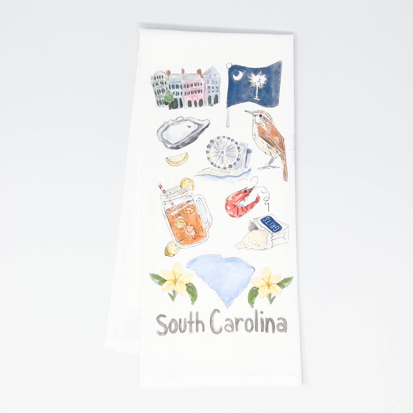 South Carolina Icons Tea Towel