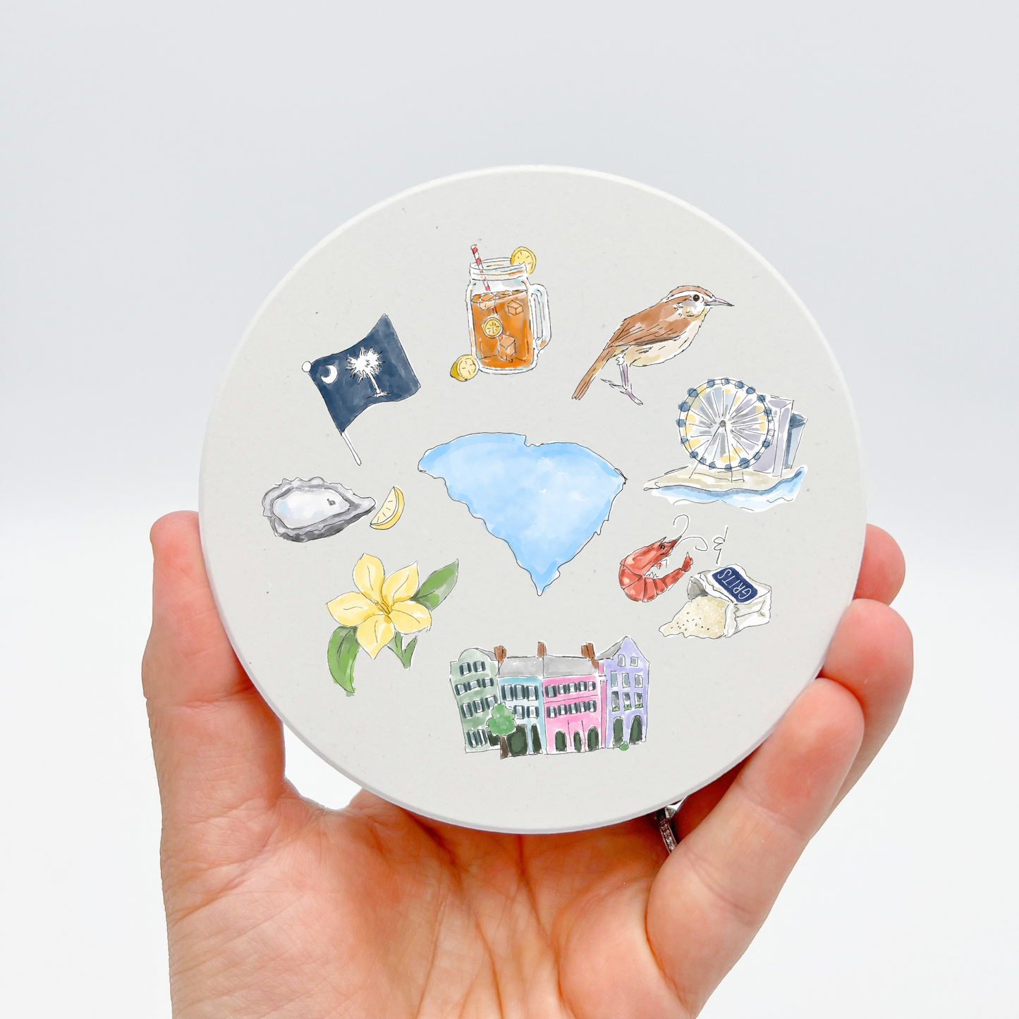 South Carolina Icons Coaster