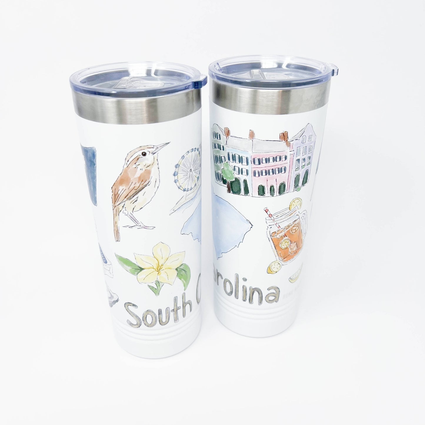 South Carolina Icons Skinny Tumbler 22oz