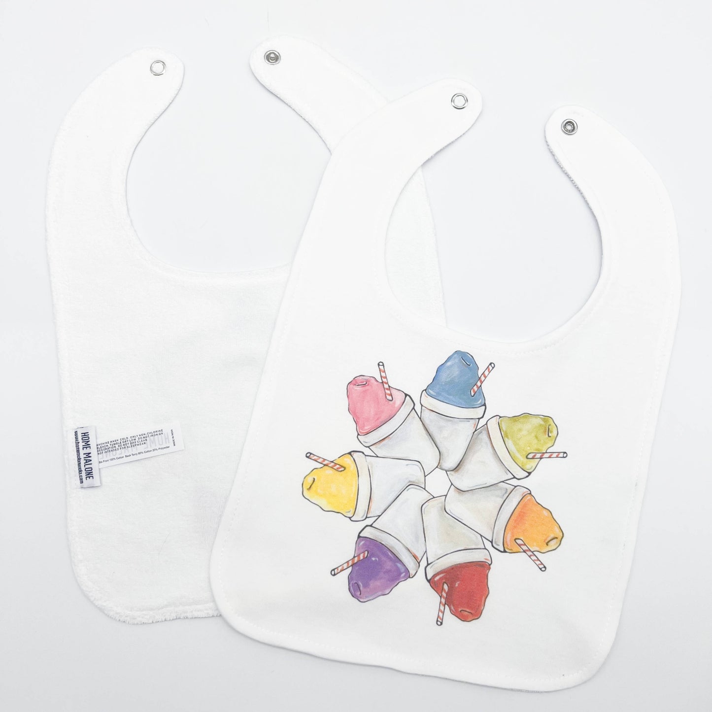 Sno-Ball Wreath Baby Bib