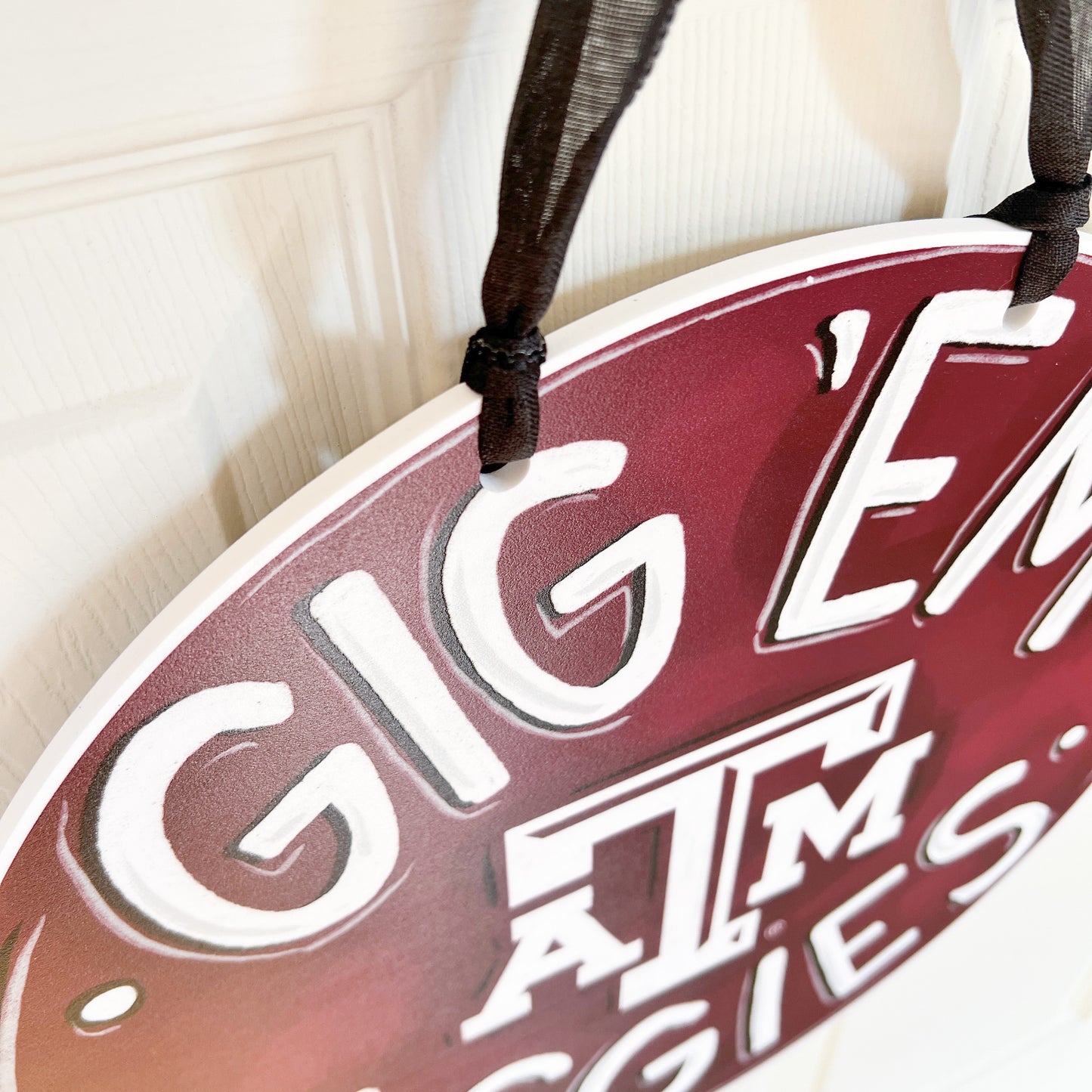 Gig Em Aggies Texas A&M Door Hanger