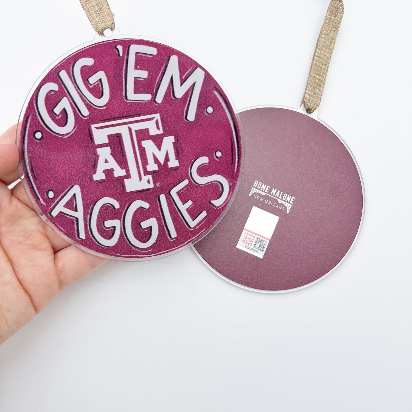 Gig Em Aggies Texas A&M Acrylic Ornament