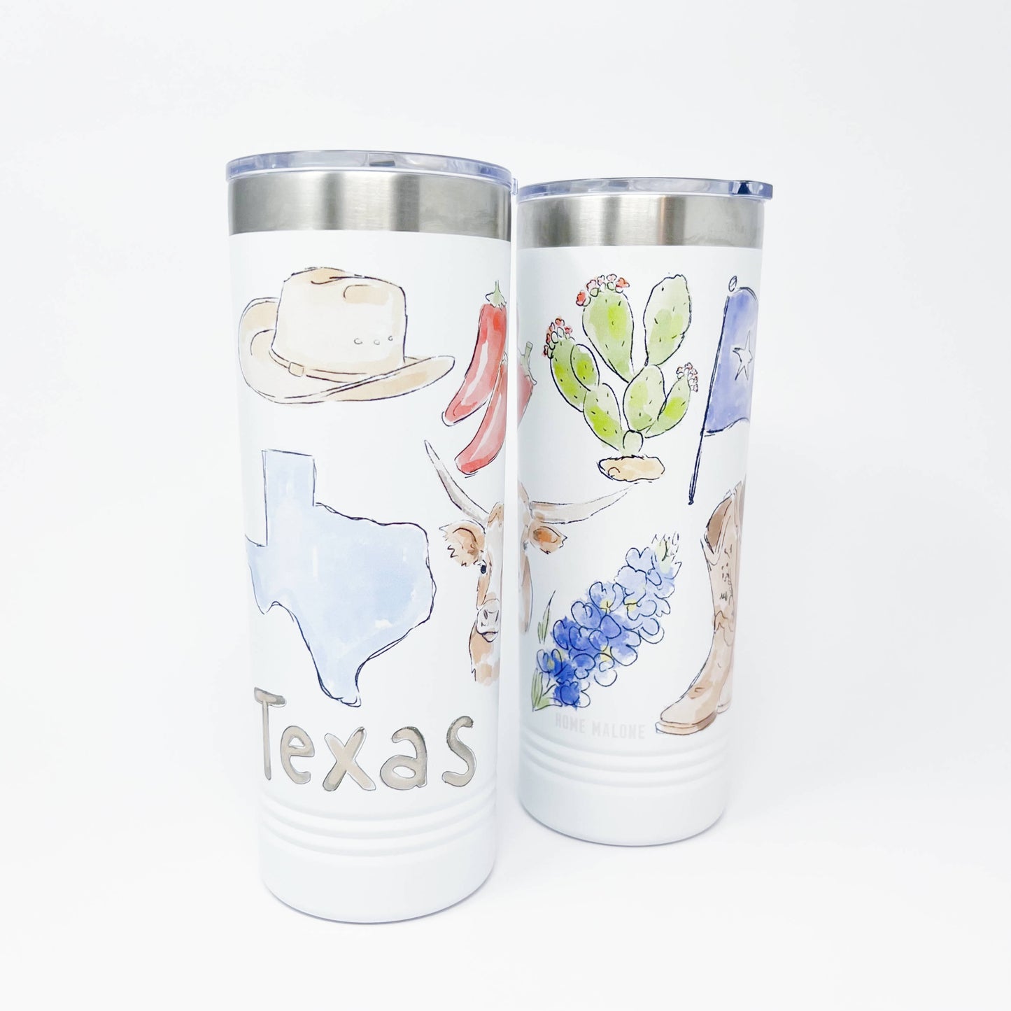 Texas Icons Skinny Tumbler 22oz