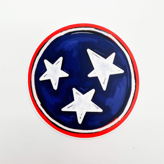 Tennessee Flag Stars Sticker