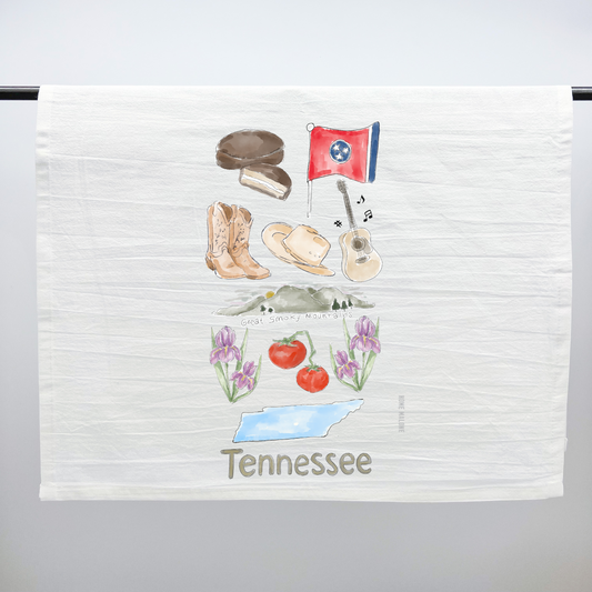 Tennessee Icons Tea Towel