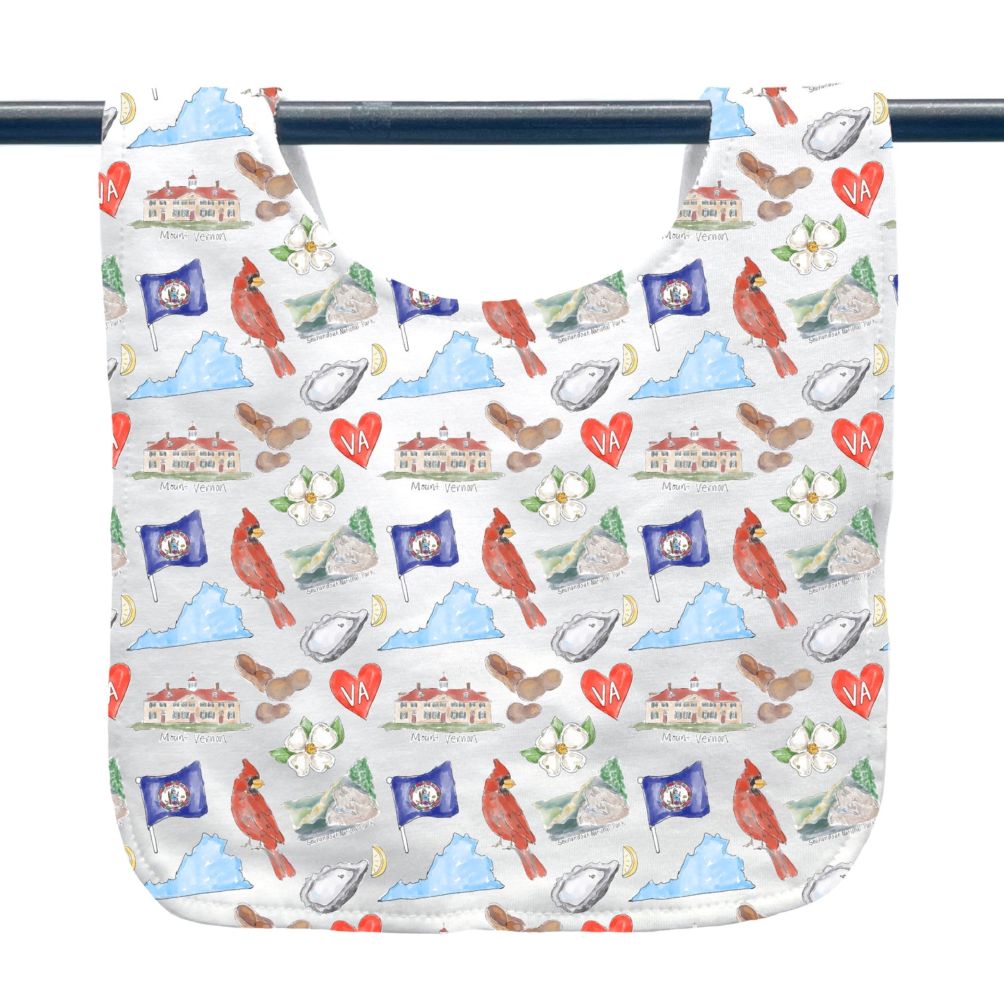 Virginia Icons Baby Bib