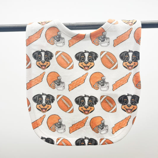 Bluetick Coonhound Football Baby Bib - Tennessee New Arrival