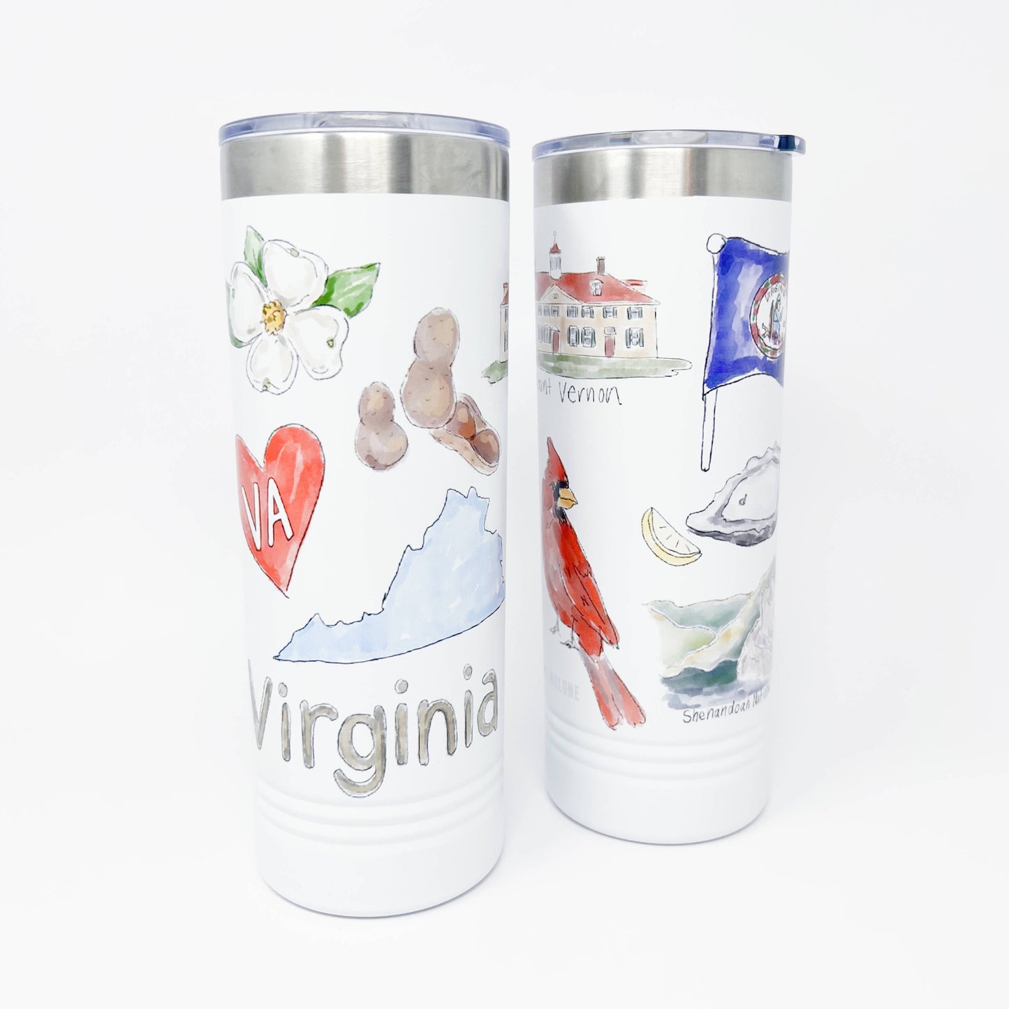Virginia Icons Skinny Tumbler 22oz