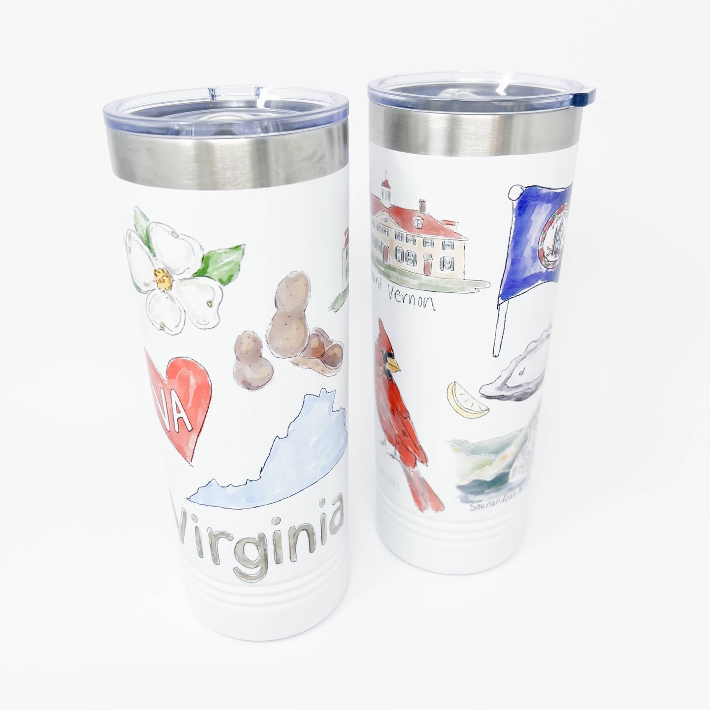 Virginia Icons Skinny Tumbler 22oz