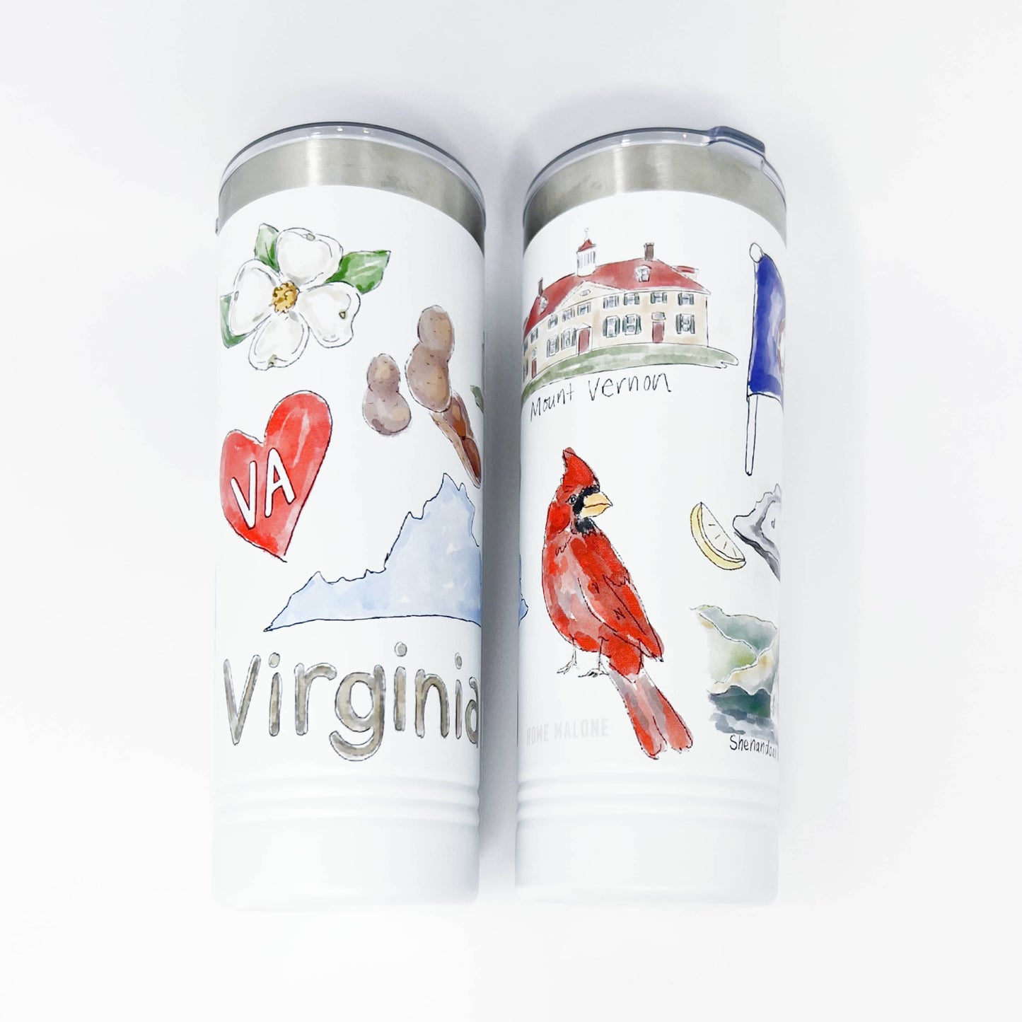 Virginia Icons Skinny Tumbler 22oz