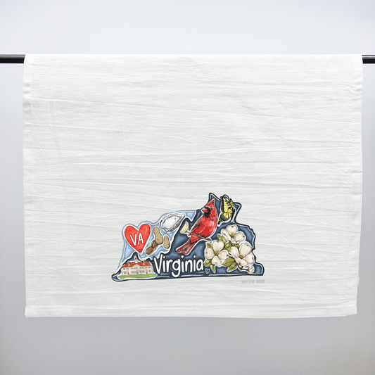 Virginia State Favorites Tea Towel