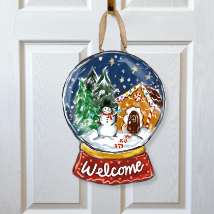 Winter Snowglobe Door Hanger