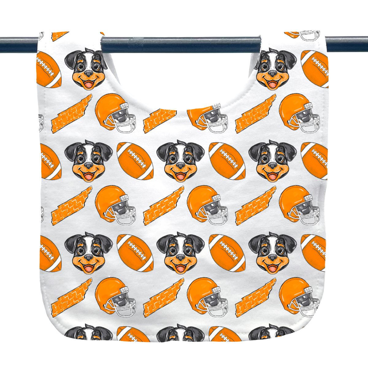 Bluetick Coonhound Football Baby Bib