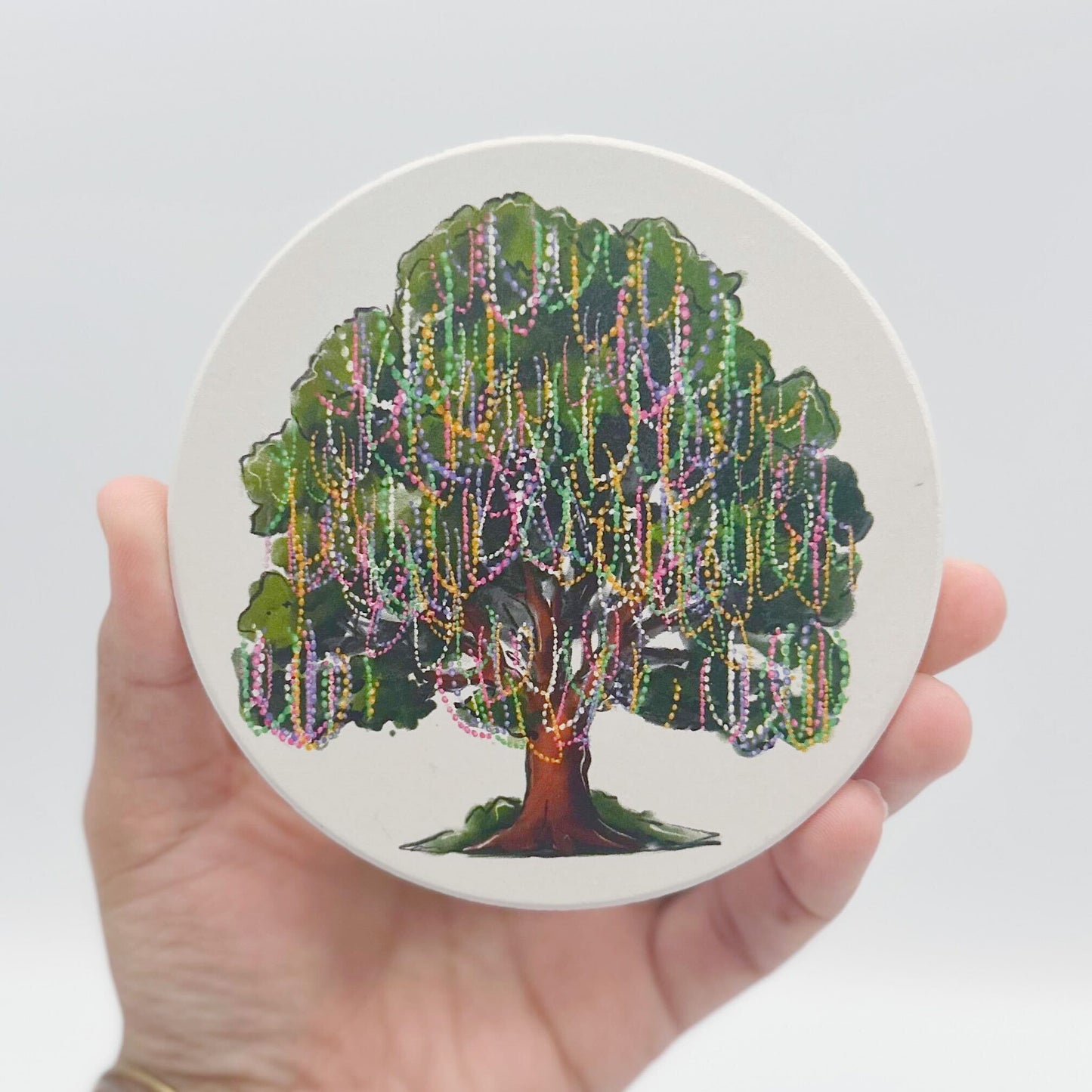 Bead Tree Mardi Gras Coaster