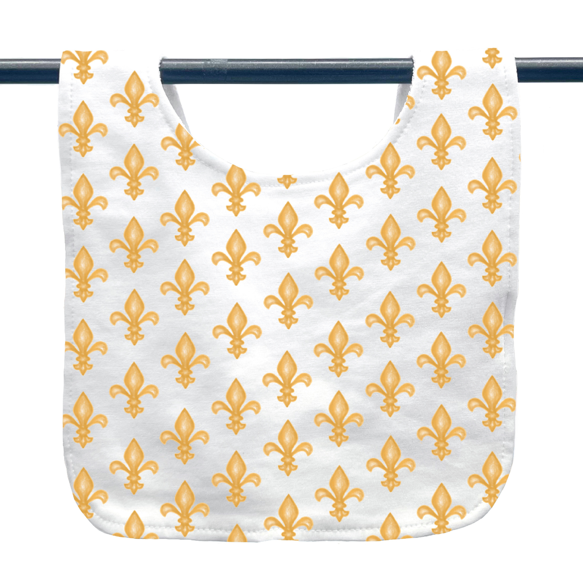 Gold Fleur De Lis Baby Bib
