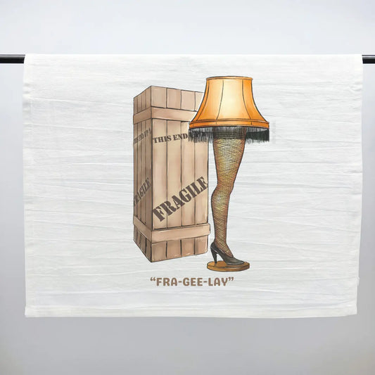 Leg Lamp Fragile Tea Towel
