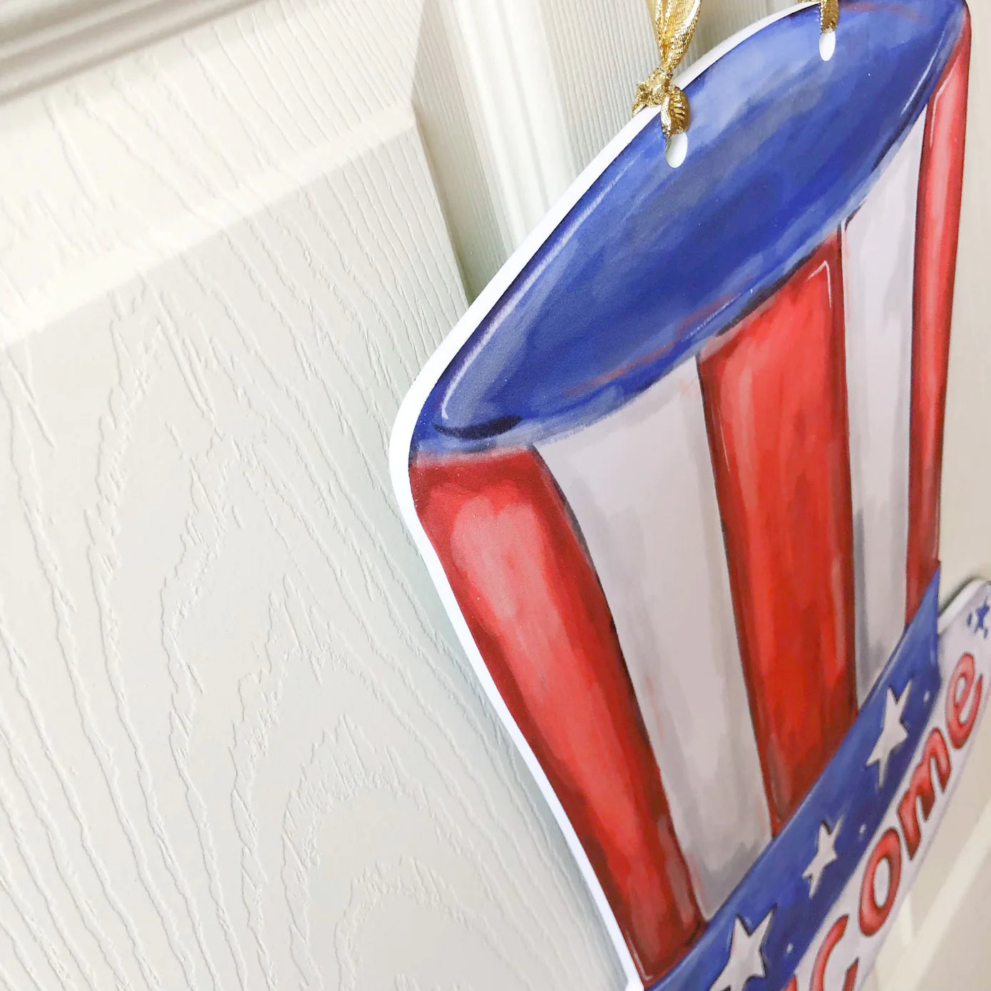 Patriotic Hat Welcome Door Hanger