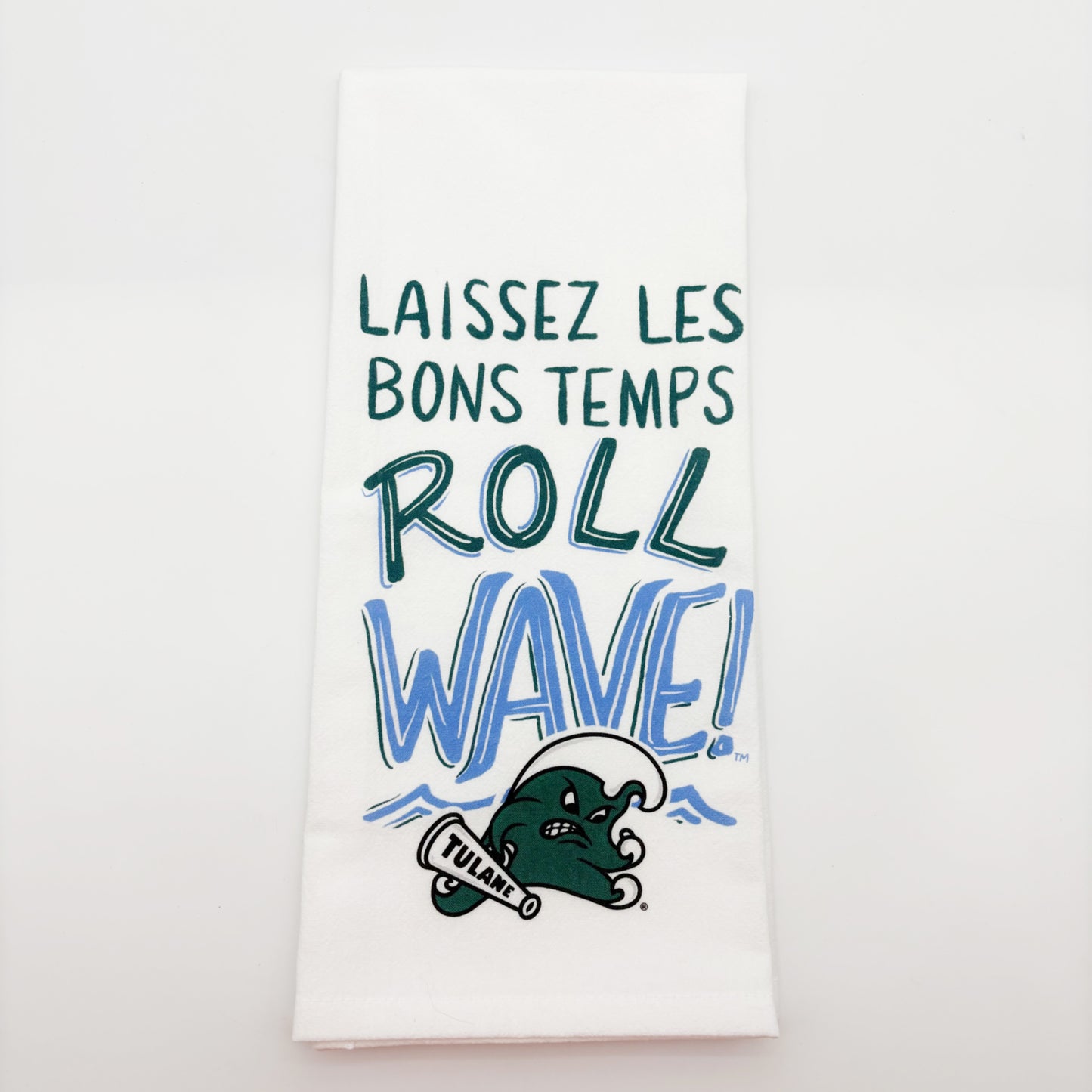 Tulane Roll Wave Tea Towel