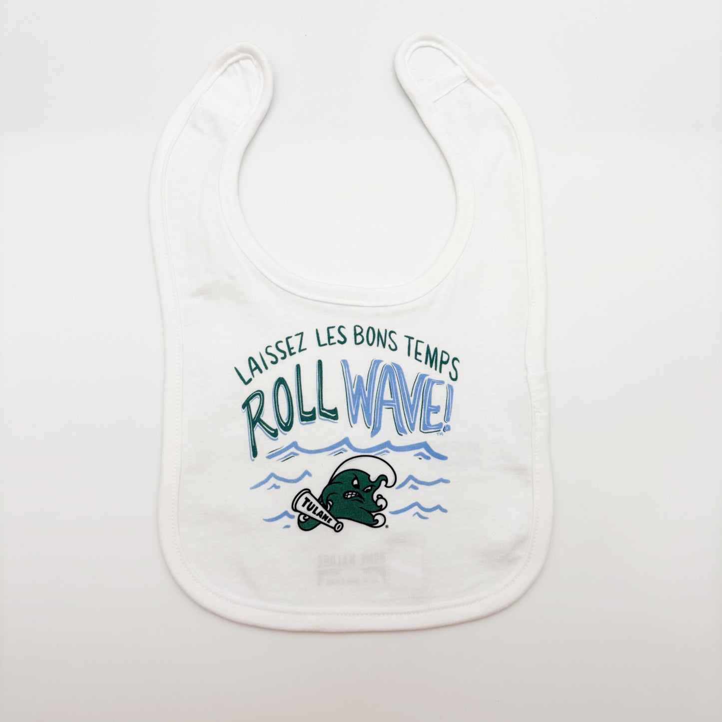 Tulane Roll Wave Baby Bib