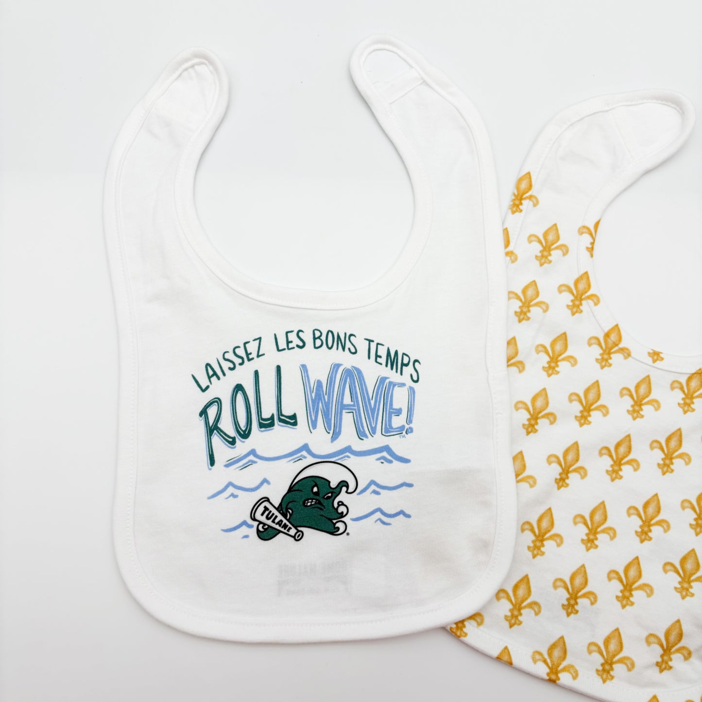 Tulane Roll Wave Baby Bib