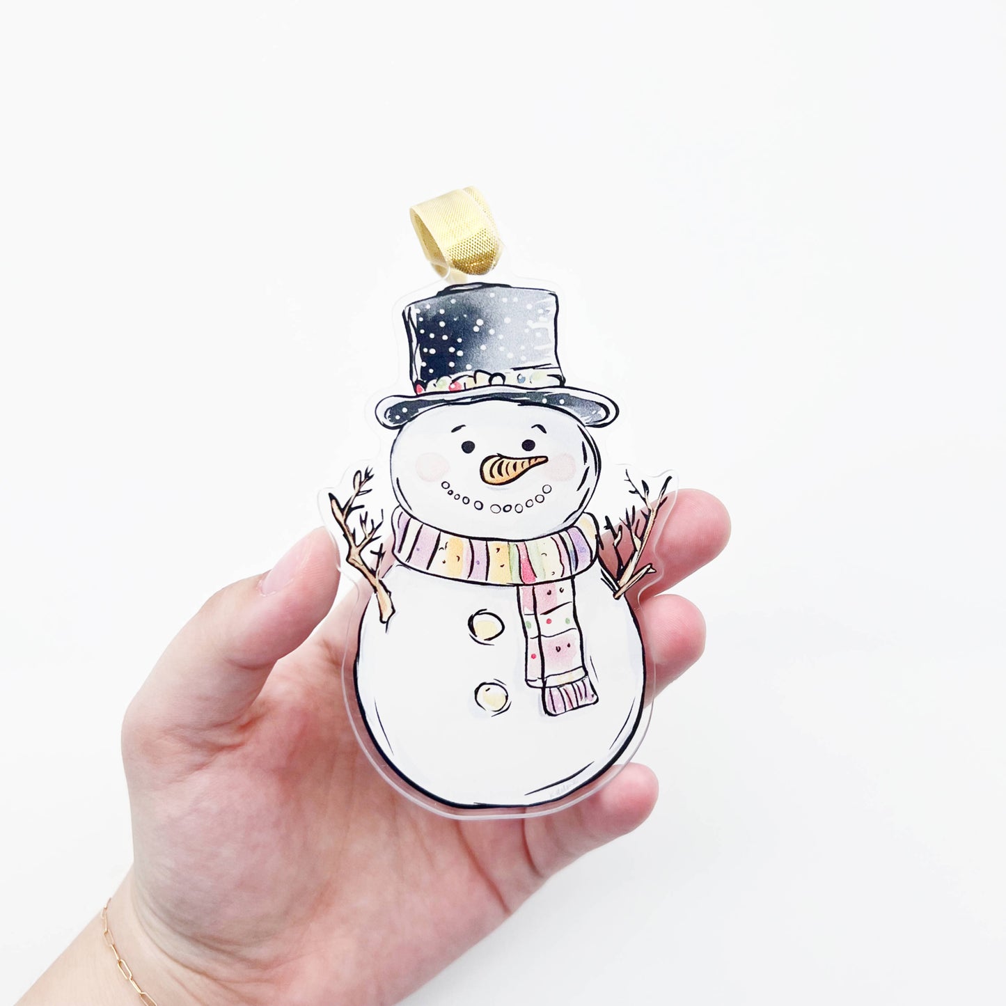 Acrylic Winter Snowman Ornament