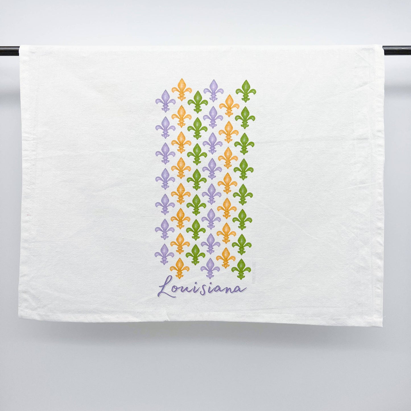 Mardi Gras Fleur De Lis Louisiana Tea Towel