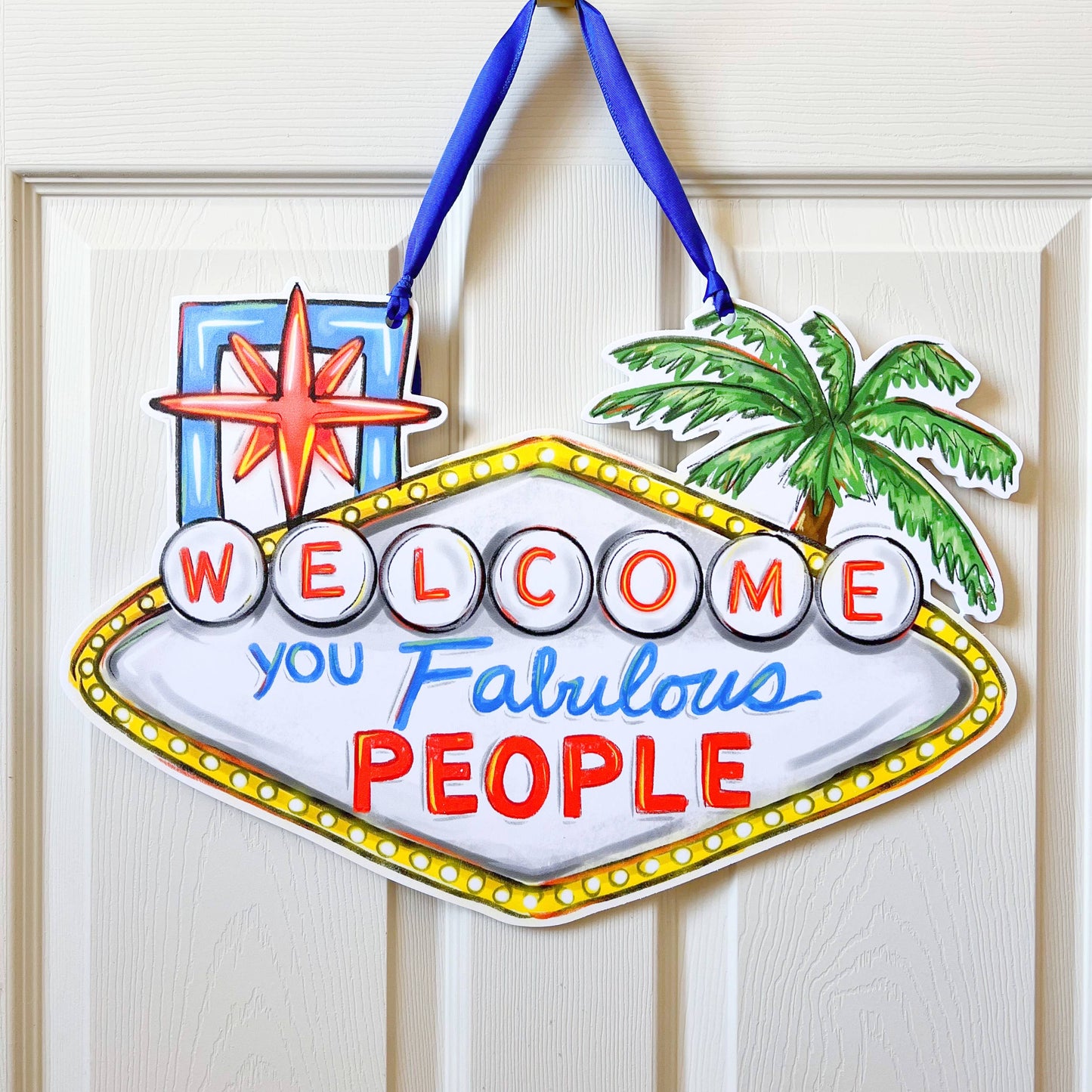 Vegas Fabulous Welcome Door Hanger