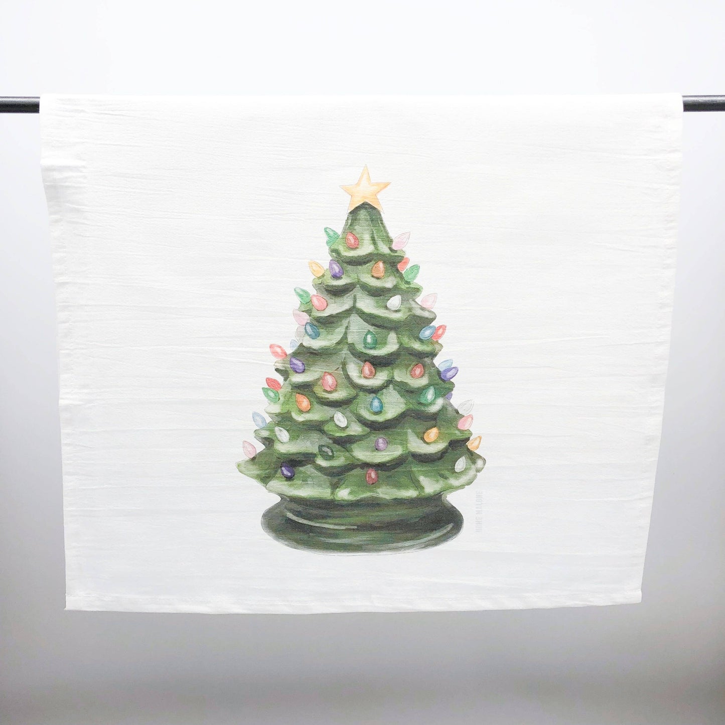 Vintage Christmas Tree Tea Towel