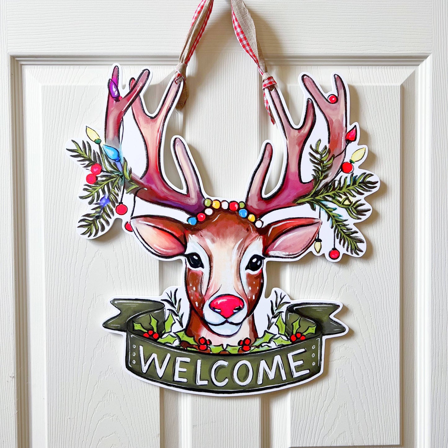 Holiday Deer Door Hanger