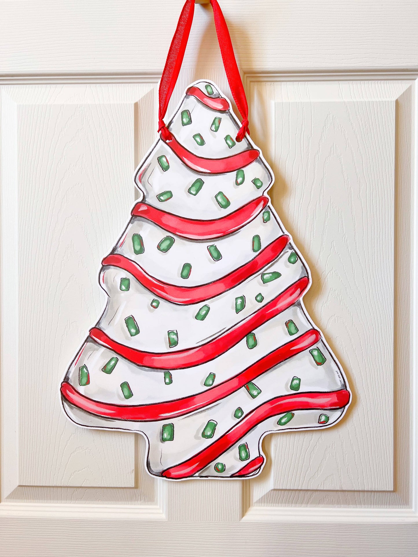 Christmas Tree Cake Door Hanger