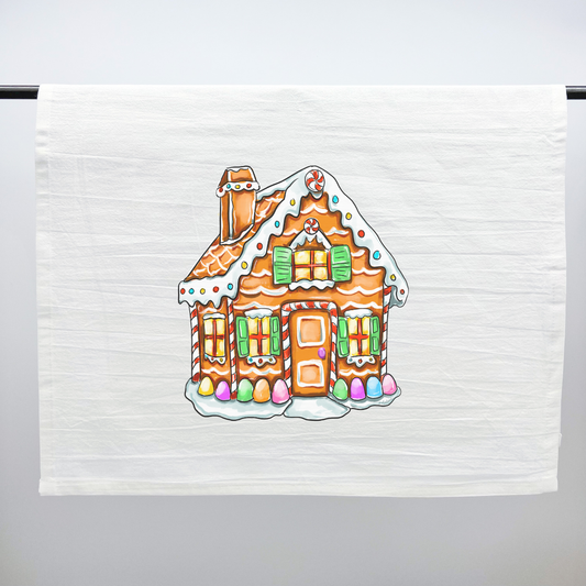Gingerbread House Tea Towel