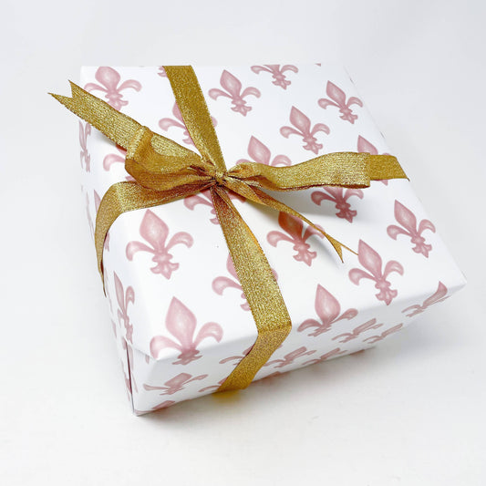 Pink Fleur De Lis Wrapping Paper