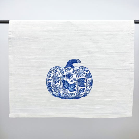 Chinoiserie Pumpkin Tea Towel