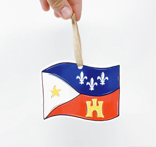 *SALE* Acadian Flag Ornament - Louisiana Pride Decor