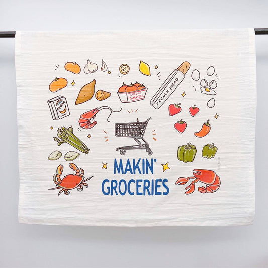Makin' Groceries Tea Towel