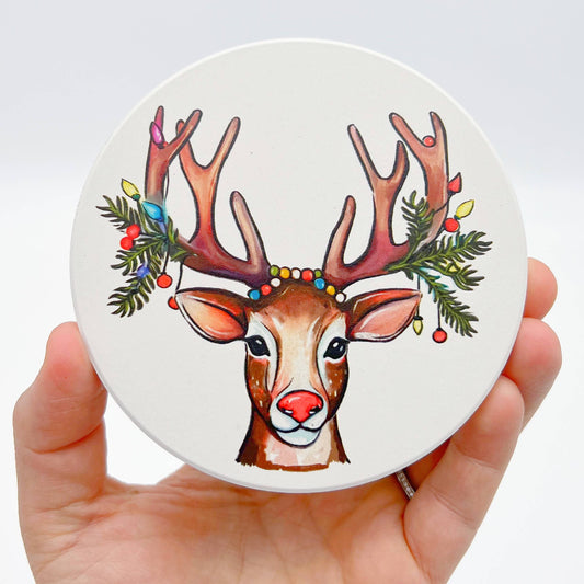 Holiday Deer Coaster
