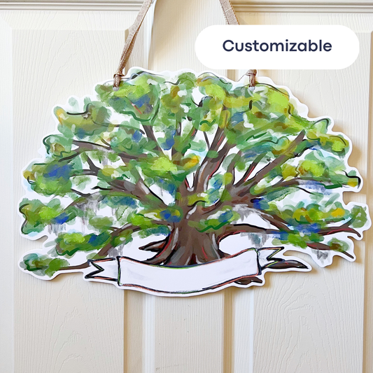 Customizable Oak Tree Door Hanger