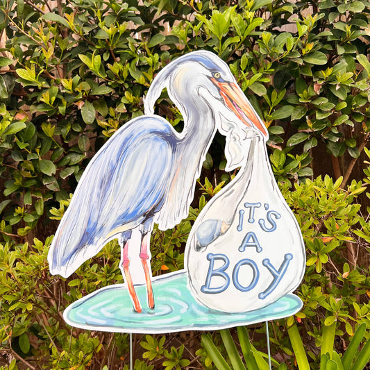 It's A Boy Yard Sign - Yard Decor New Orleans Baby Welcome