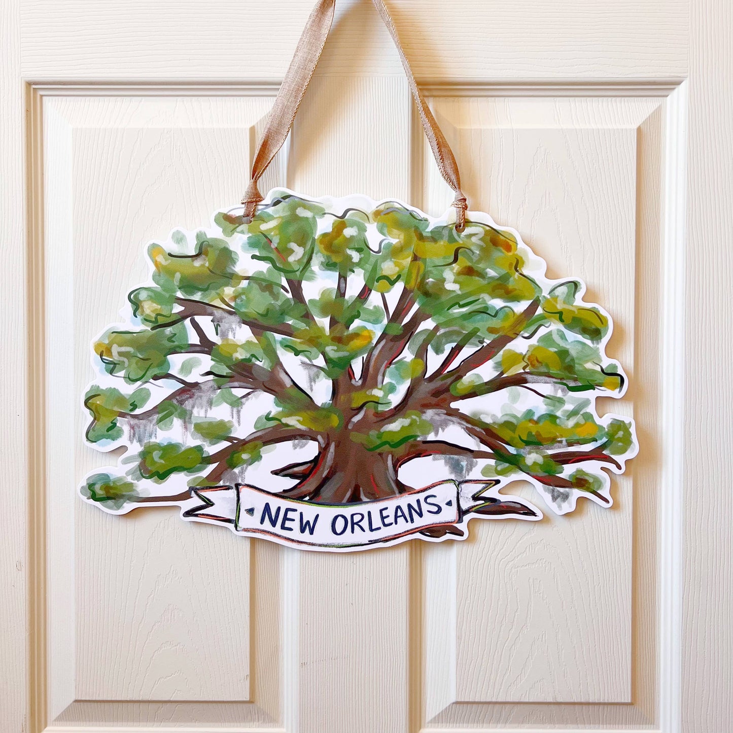 New Orleans Oak Tree Door Hanger