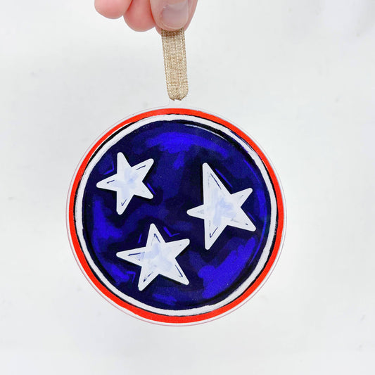 Tennessee Flag Stars Acrylic Ornament